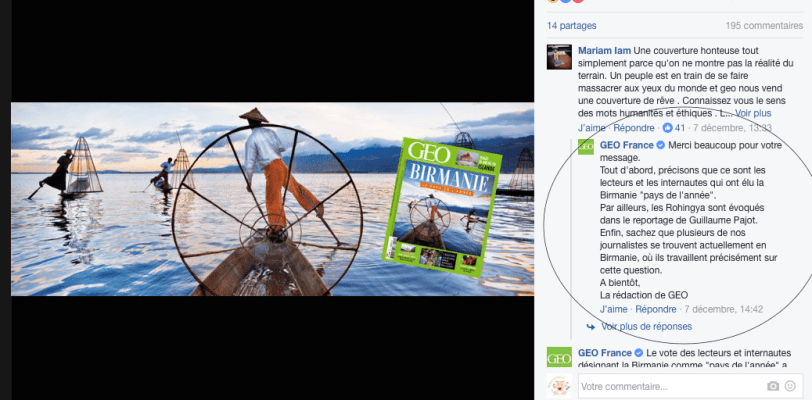 12/12/2016 - Pourquoi le génocide des Rohingyas n'est pas en couverture de Géo ? - alencredemaplume.com