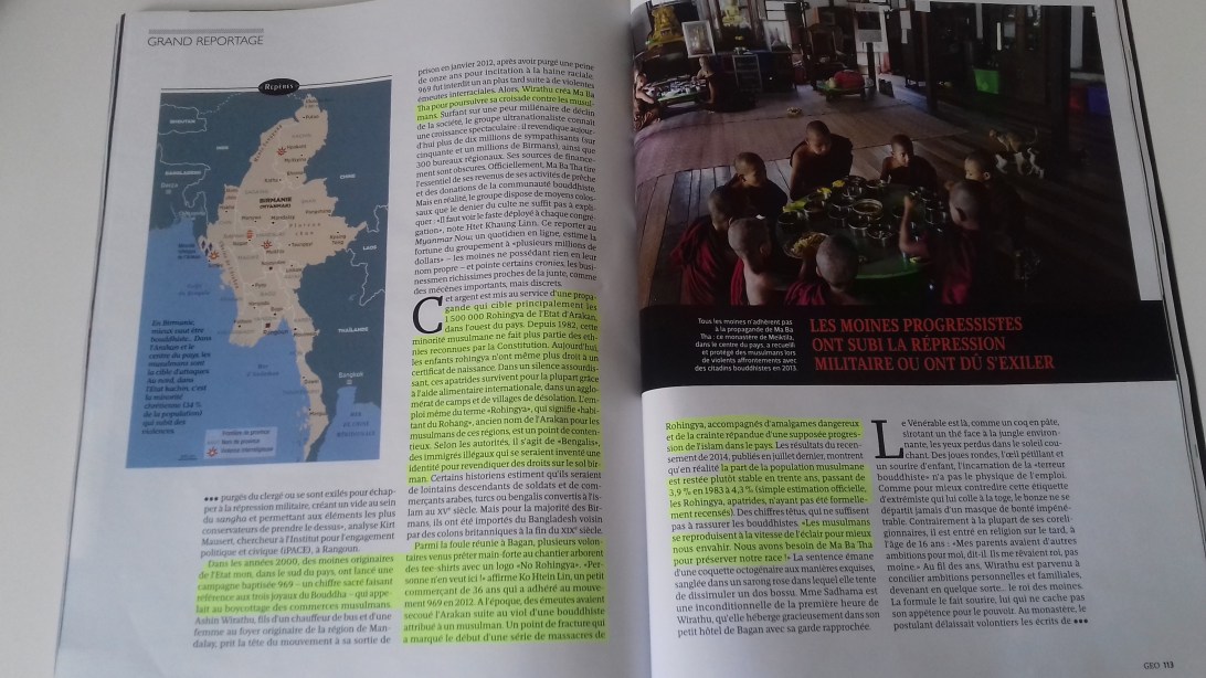 03/04/2017 - Le magazine GEO parle enfin des Rohingyas