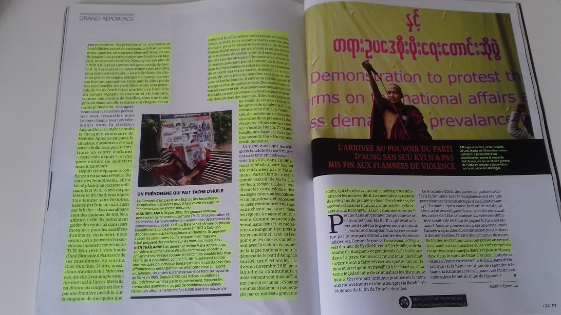 03/04/2017 - Le magazine GEO parle enfin des Rohingyas